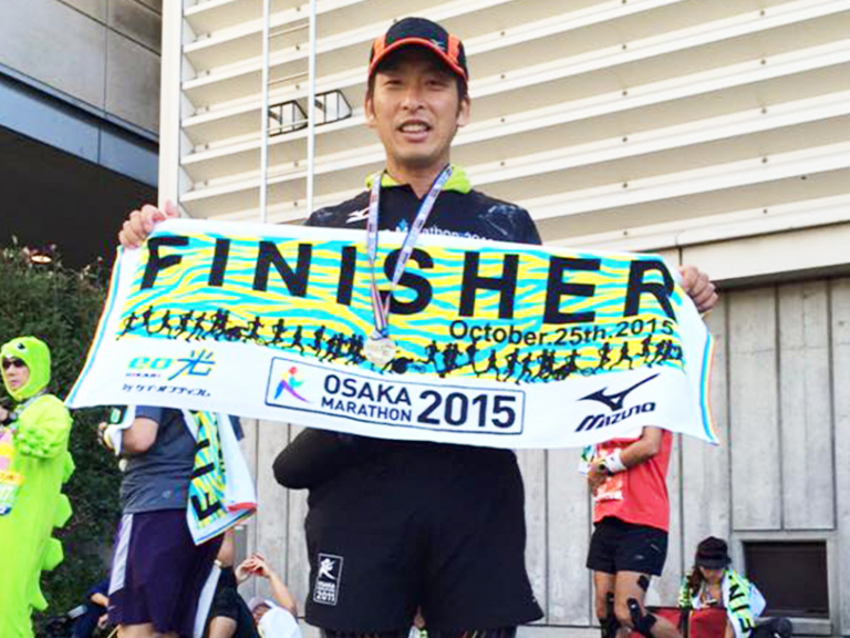 大阪マラソン完走した時の写真